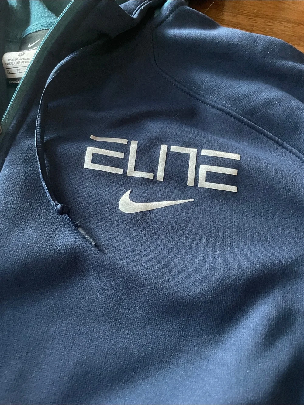 Nike Navy and Teal Elite Matching Sweat Suit Size XL